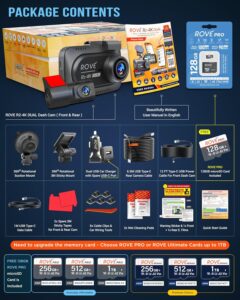 ROVE R2-4K DUAL Dash Cam (Front & Rear)