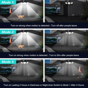 Tuffenough Solar Outdoor Lights 2500LM 210 LED Security Lights (2-Pack)