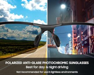 TJUTR Photochromic Polarized Driving Sunglasses