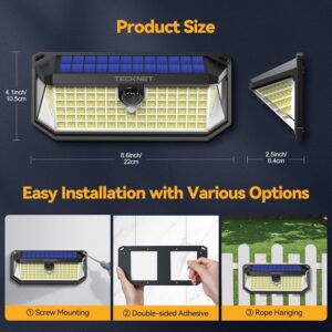 TECKNET 416 LED Solar Security Lights