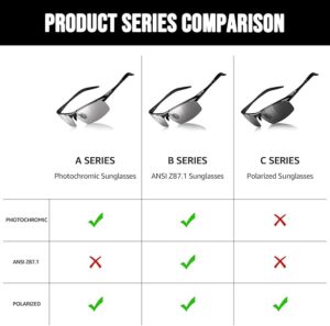 TJUTR Photochromic Polarized Driving Sunglasses