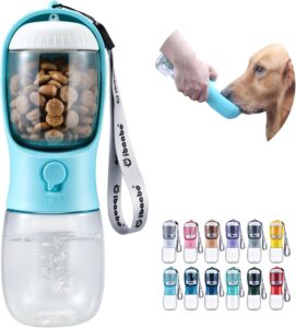 Cibaabo Dog Water Bottle with Food Container.