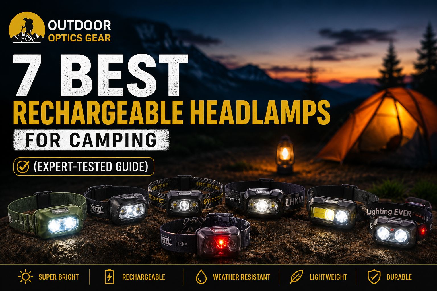 7 Best Rechargeable Headlamps for Camping (Expert-Tested Guide)