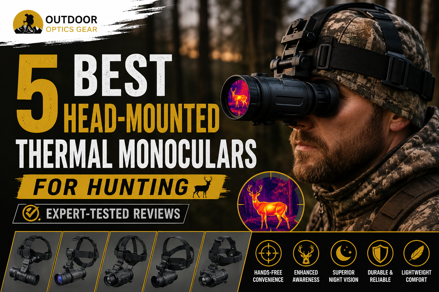 5 Best Head-Mounted Thermal Monoculars for Hunting (Expert-Tested Reviews)