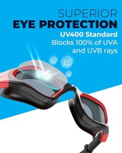 AqtivAqua Swimming Goggles, DX Wide View Swim Goggles