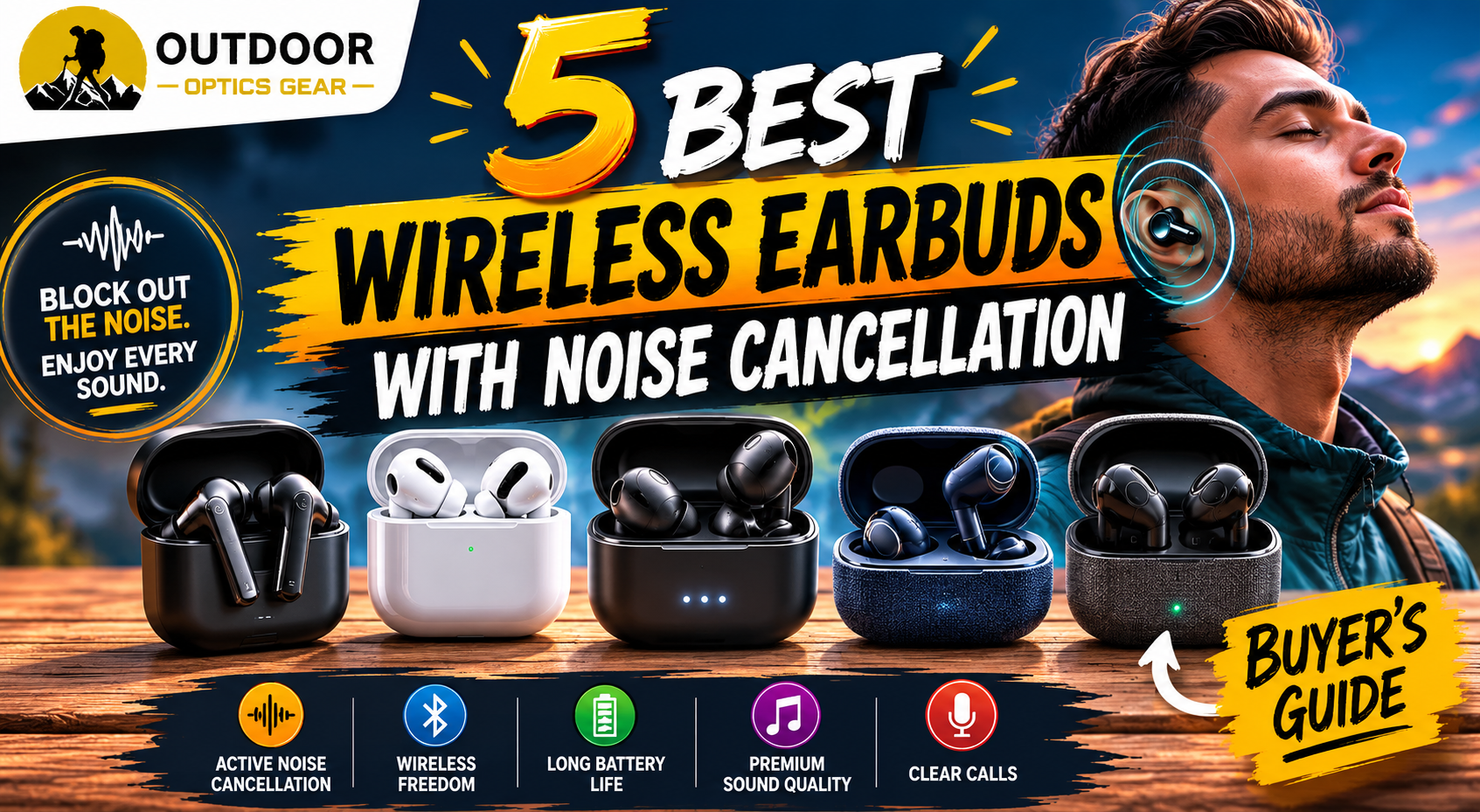 5 Best Wireless Earbuds with Noise Cancellation ( Buyer’s Guide)
