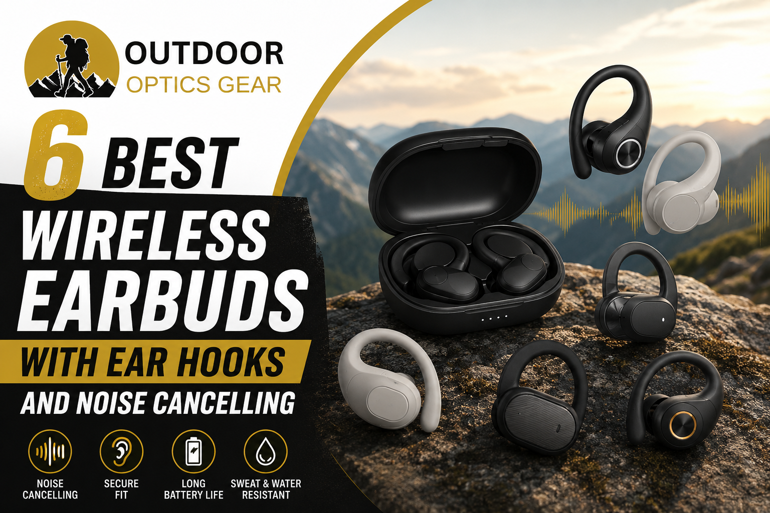 6 Best Wireless Earbuds with Ear Hooks and Noise Cancelling(Best-Selling Picks)