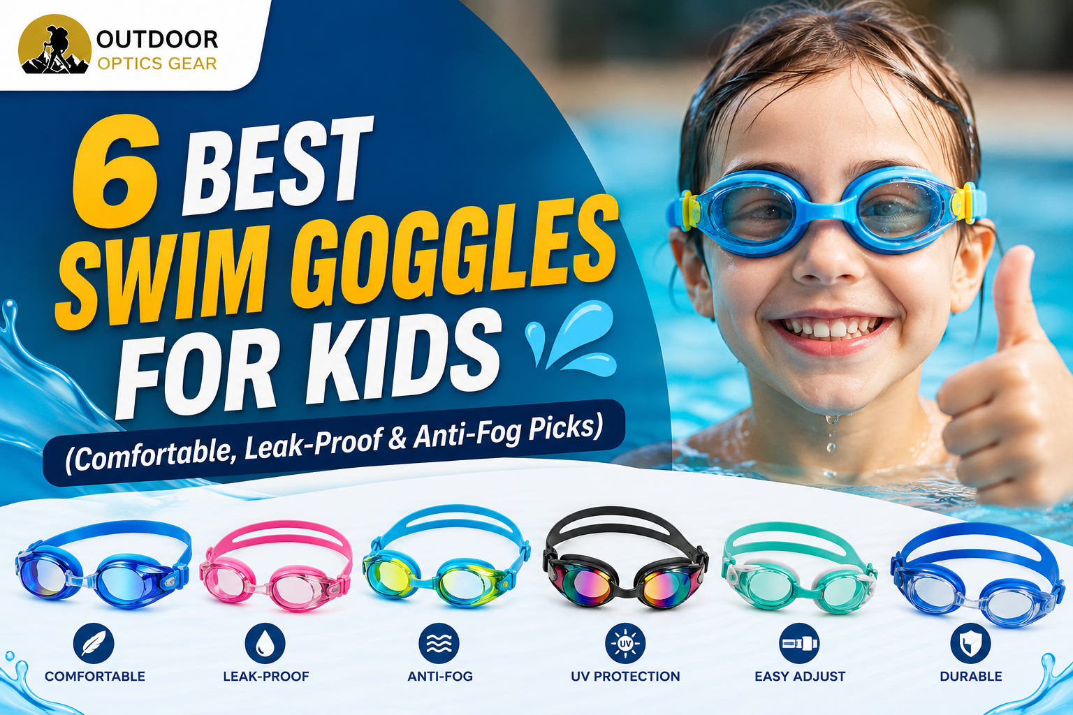 6 Best Swim Goggles for Kids (Comfortable, Leak-Proof & Anti-Fog Picks)