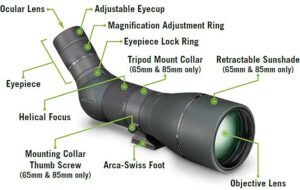1. Vortex Razor HD 27-60x85 Angled Spotting Scope – Best Overall