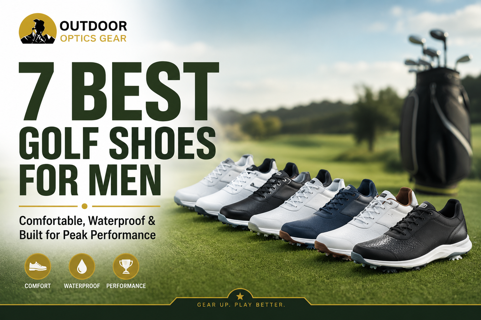 7 Best Golf Shoes for Men  – Comfortable, Waterproof & Built for Peak Performance