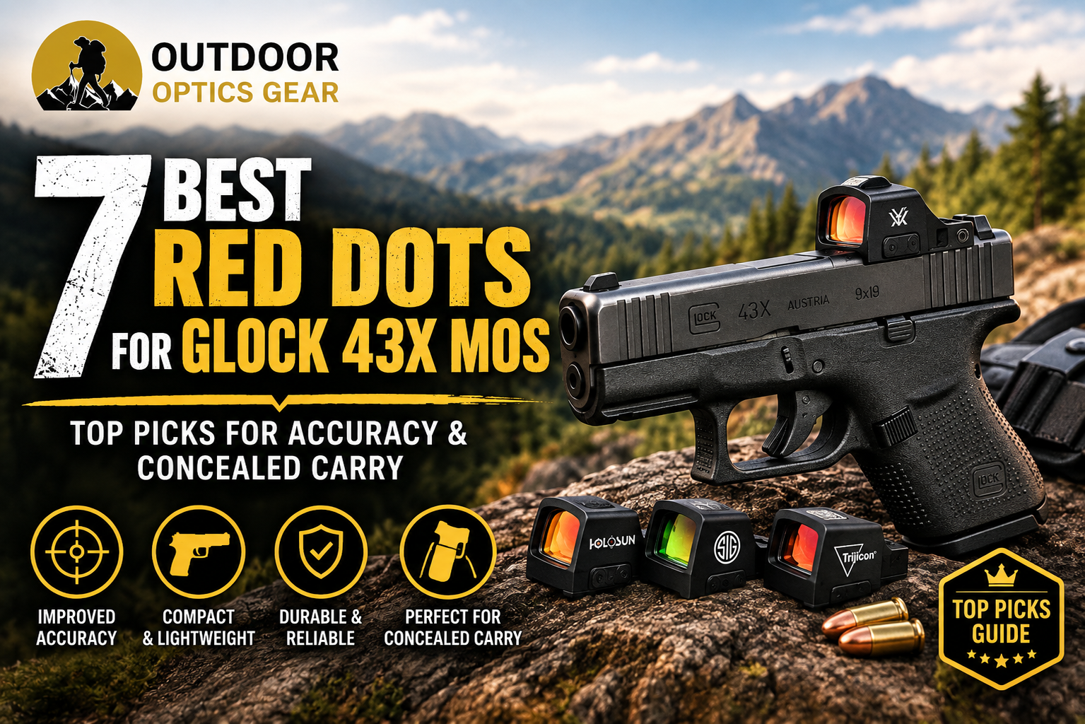 7 Best Red Dots for Glock 43X MOS – Top Picks for Accuracy & Concealed Carry