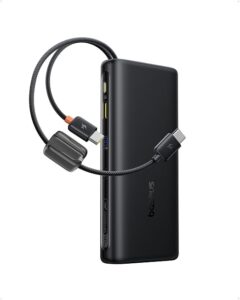 Baseus 25,000mAh 145W Power Bank with Built-In USB-C Cables