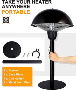 STAR PATIO 1500W Tabletop Electric Patio Heater – Portable Infrared Heater