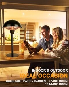 STAR PATIO 1500W Tabletop Electric Patio Heater – Portable Infrared Heater