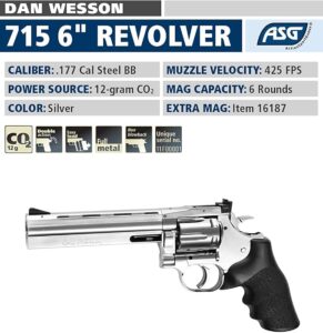 ASG Dan Wesson 715 6" CO2 Steel BB Revolver