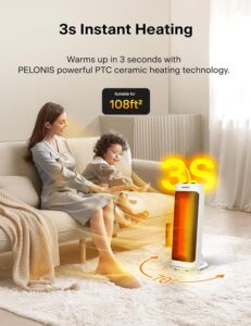 PELONIS 1500W Fast Heating Ceramic Space Heater