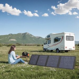 LETSFAB 220W Bifacial Portable Solar Panel
