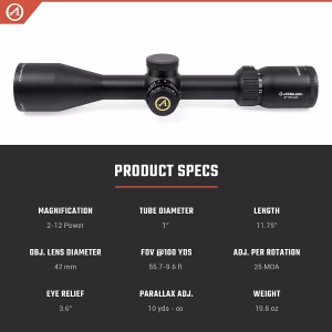 **Athlon Optics Argos HMR 5-12x42 – Best Versatility** Finding the **Best Rifle Scopes Under $800** often comes down to choosing an optic that can adapt to different hunting situations without becoming unnecessarily complicated or heavy. The **Athlon Optics Argos HMR 5-12x42** is designed with this kind of versatility in mind, offering a useful 5-12x magnification range, a 42mm objective lens, and a BDC 600 reticle in a rugged metal housing. With a maximum magnification of 12x, the Argos HMR provides more reach than traditional low-power hunting scopes while maintaining a practical configuration for field use. Its fully multi-coated optics are designed to reduce reflected light and increase light transmission, helping produce a brighter image when compared with basic single-coated lenses. At approximately **1.24 pounds**, it also provides a reasonable balance between optical capability and portability. For hunters who want one scope capable of handling a variety of hunting situations, the Argos HMR is an interesting option to consider. **Quick Specifications** | Specification | Details | | ------------------------- | ------------------ | | **Brand** | Athlon Optics | | **Model** | Argos HMR | | **Magnification** | 5-12x | | **Objective Lens** | 42mm | | **Reticle** | BDC 600 | | **Material** | Metal | | **Color** | Black | | **Weight** | 1.24 pounds | | **Sport** | Hunting | | **Compatible Device** | Rifle | | **Optical Coating** | Fully Multi-Coated | | **Maximum Magnification** | 12x | | **Minimum Magnification** | 5x | **Why the Athlon Argos HMR Is One of the Best Rifle Scopes Under $800** The Argos HMR takes a balanced approach to hunting optics. Instead of concentrating on extreme magnification, it provides a **5-12x range** that can accommodate a variety of hunting distances. The 42mm objective lens keeps the overall configuration practical, while the fully multi-coated optics are designed to maximize light transmission and reduce reflected light. The BDC 600 reticle adds another layer of versatility by providing ballistic aiming references that can be useful when the shooting distance changes. For hunters who want an optic that can move comfortably between general hunting and more demanding longer-distance situations, this combination makes the Argos HMR worth considering. **Key Features of the Athlon Optics Argos HMR 5-12x42** **1. Versatile 5-12x Magnification** The 5-12x magnification range provides a useful middle ground for hunting. At 5x, the scope offers a relatively broad viewing perspective for locating and acquiring targets. Increasing the magnification toward 12x provides additional detail when the target is farther away. This makes the scope suitable for hunters who need more magnification than a traditional 3-9x optic but do not necessarily need the extreme 20x-plus magnification offered by dedicated long-range scopes. **2. 42mm Objective Lens** The 42mm objective lens provides a practical balance between light transmission and overall scope size. A 42mm objective can provide useful optical performance while avoiding some of the bulk associated with very large objective lenses. For hunters who spend considerable time carrying their rifles, this can be an appealing compromise between optical capability and portability. **3. BDC 600 Reticle** The BDC 600 reticle is designed to give hunters additional ballistic references beyond a basic crosshair. These references can help the shooter compensate for changes in distance without relying exclusively on the center aiming point. For hunters who regularly encounter targets at varying ranges, a ballistic-style reticle can make the scope more adaptable. **4. Fully Multi-Coated Optics** One of the key features provided for this model is its fully multi-coated optical system. The coatings are designed to reduce reflected light while increasing the amount of light transmitted through the optical system. As a result, the scope is designed to produce a brighter image than optics using basic single-coated lenses. This can be particularly beneficial during hunting sessions when available light changes throughout the day. **5. Improved Light Transmission** Light transmission is particularly important for hunting because many opportunities occur during the early morning or later portions of the day. By reducing reflected light and increasing transmission, the Argos HMR's fully multi-coated optics are designed to maintain a brighter sight picture. This can help hunters make better use of available light while observing targets through the scope. **6. Rugged Metal Construction** The Argos HMR is built using metal construction, giving the optic a solid and durable feel. For hunting applications, durability is important because the scope may encounter vibration, impacts, changing weather, and frequent transportation. The metal construction helps provide the foundation needed for regular outdoor use. **7. Practical 1.24-Pound Weight** At approximately **1.24 pounds**, the Argos HMR provides a reasonable balance between optical capability and portability. It is heavier than some minimalist hunting scopes but substantially more manageable than many large, high-magnification tactical optics. For hunters who need a versatile scope without creating an excessively heavy rifle setup, this can be an attractive characteristic. **Optical Performance** The Argos HMR's main optical advantage comes from its fully multi-coated lenses. The coatings are designed to reduce reflected light and increase light transmission, producing a brighter image than a basic single-coated optical system. The 42mm objective lens also contributes to the scope's practical balance, providing useful optical capability without making the optic unnecessarily large. Combined with the 5-12x magnification range, the optical system is well suited to general hunting and moderate-distance shooting. **How the BDC 600 Reticle Helps Hunters** The BDC 600 reticle gives the shooter additional aiming references for different distances. Instead of relying entirely on a single center point, the reticle allows the shooter to use its ballistic references when distance changes. This can be useful for hunters who encounter targets at different ranges and want a more flexible aiming system. However, the shooter should always become familiar with the reticle and establish appropriate zeroing and ballistic expectations for their particular rifle and ammunition combination. **How the Athlon Argos HMR Works in the Field** The Argos HMR is designed to provide a straightforward hunting experience. At the lower end of its magnification range, the shooter can use 5x to scan an area