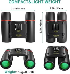 POLDR 12x25 Compact Binoculars