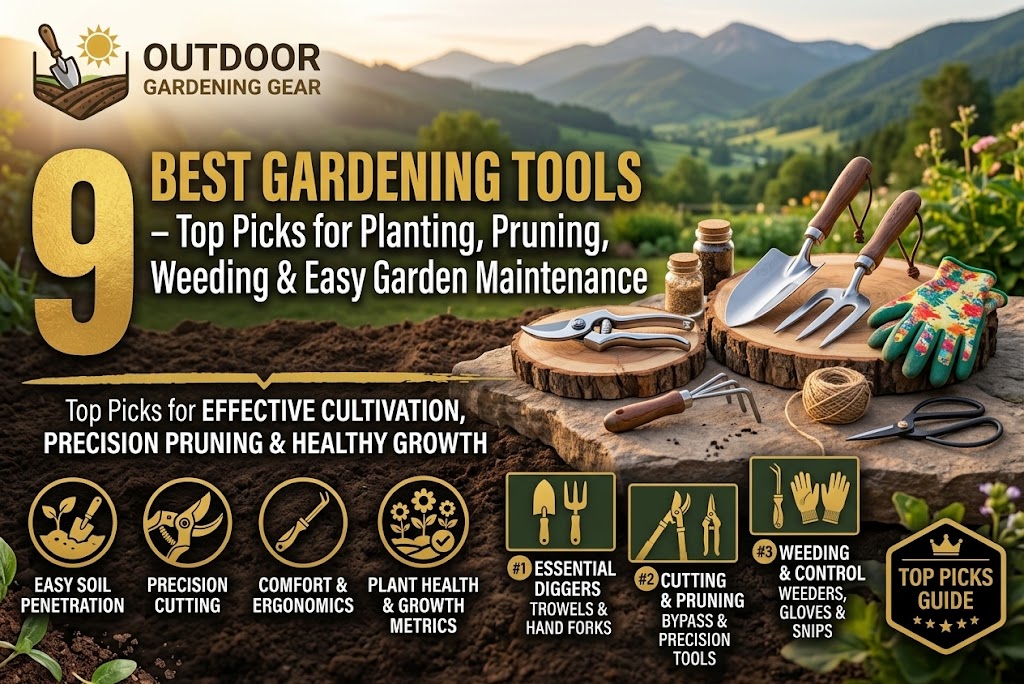 9 Best Gardening Tools – Top Picks for Planting, Pruning, Weeding & Easy Garden Maintenance