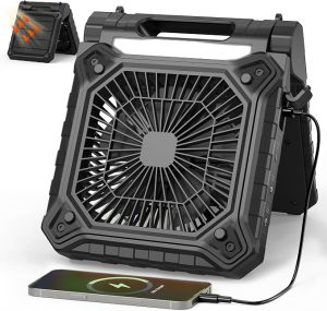 KITWLEMEN Solar Powered Camping Fan