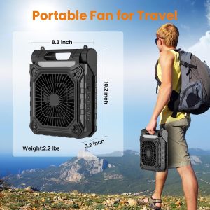 KITWLEMEN Solar Powered Camping Fan