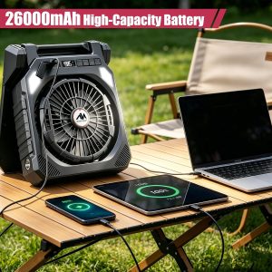 AYAMAYA Solar Powered Camping Fan
