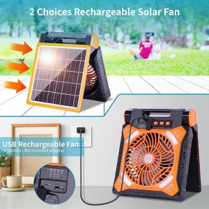 WESTTREE Solar Powered Camping Fan