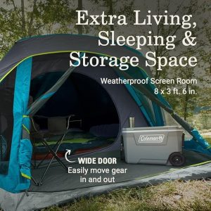 Coleman 4-Person Dark Room Camping Tent with Screen Room