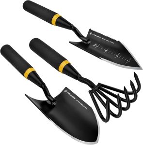 Kemaier 3-in-1 Stainless Steel Garden Tool Set