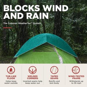 Coleman Sundome Camping Tent – Best Compact Family Camping Tent for Easy Setup, Ventilation & Weekend Adventures
