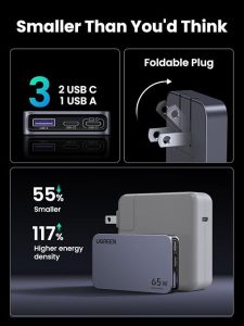 UGREEN Nexode Pro 65W 3-Port USB-C Charger